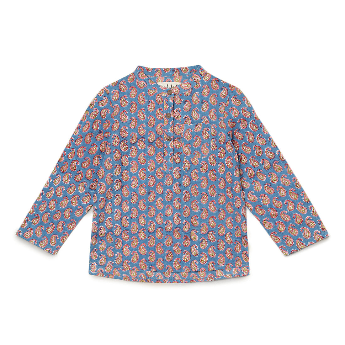 Boys Cotton Blue with Pink shirts, full sleeves 2yrs to 6 yrs - Front