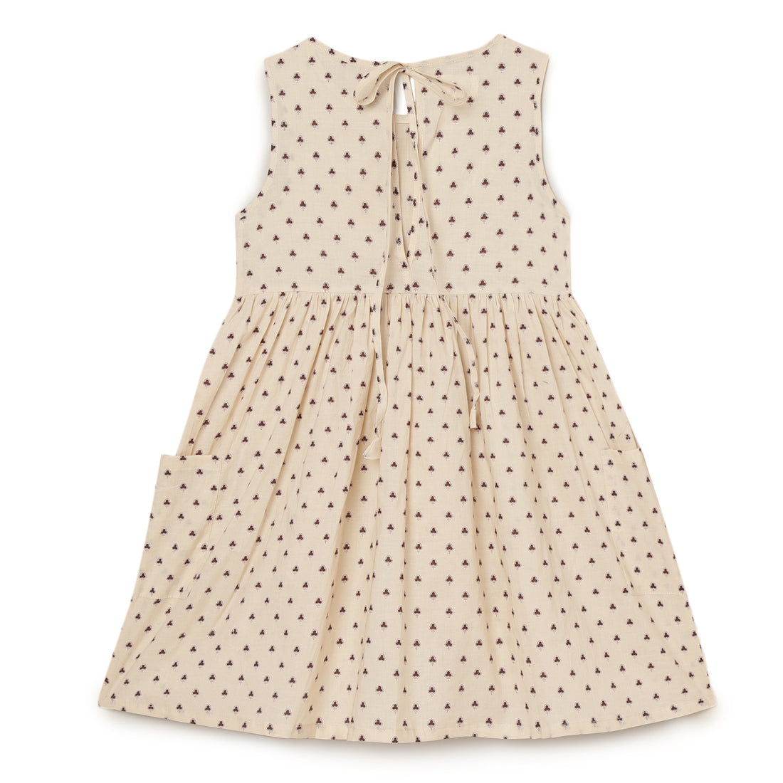 Girls Sleeveless Dress Peach -  2 yrs to 6 yrs -Back