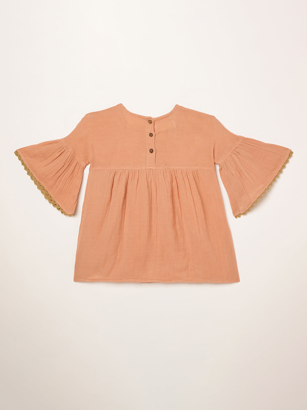 Girls Daisy Cotton Top - 4 yrs to 8 yrs - Back Image