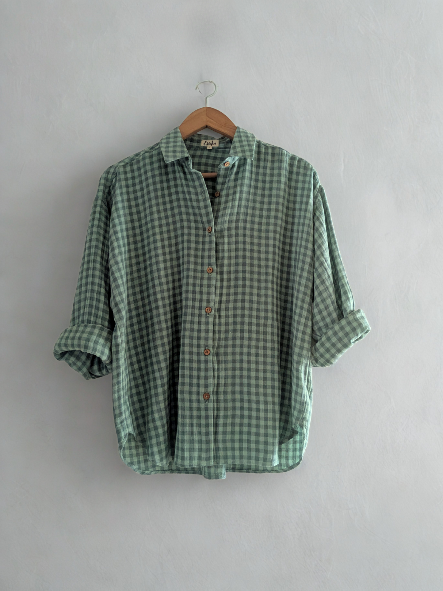 Chemise surdimensionnée pour femmes | Impression en bloc | Bleu foncé