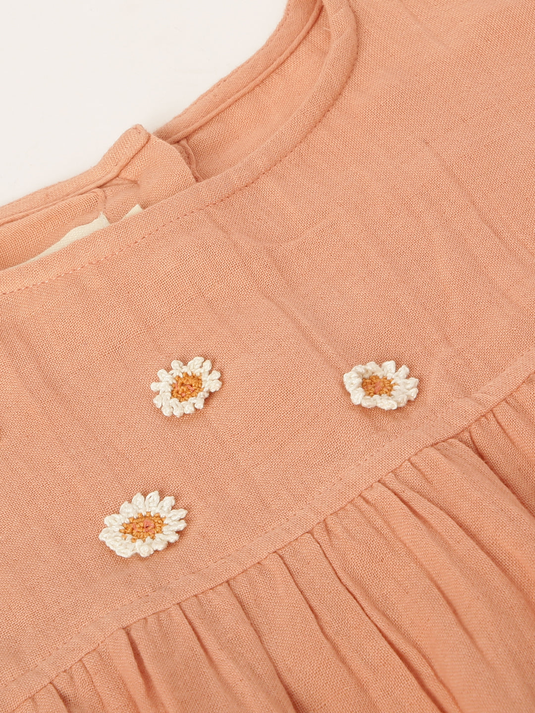 Girls Daisy Cotton Top - 4 yrs to 8 yrs - Close up Image