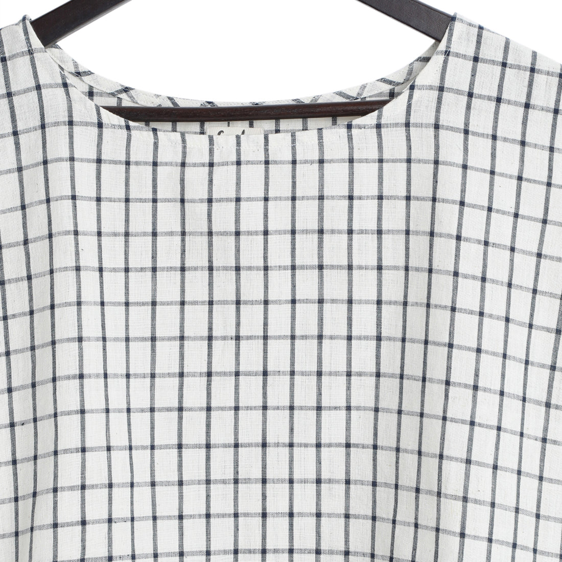 Blue Checks Box Top - Close-up Image