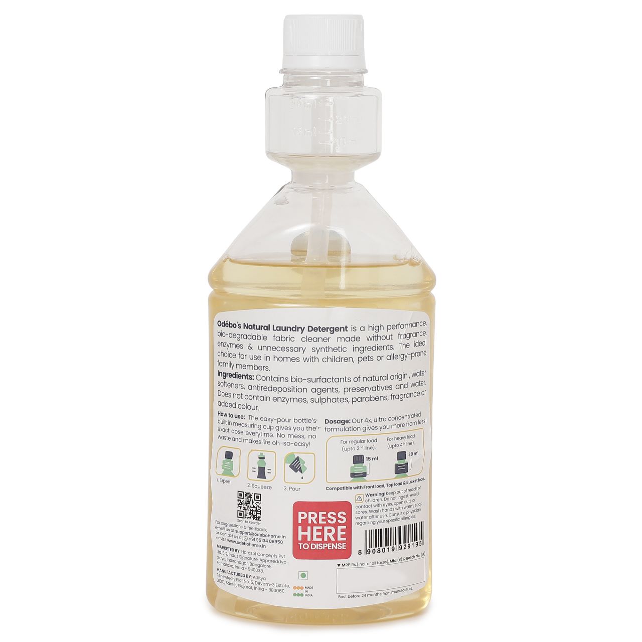 Laundry Detergent - Back Image
