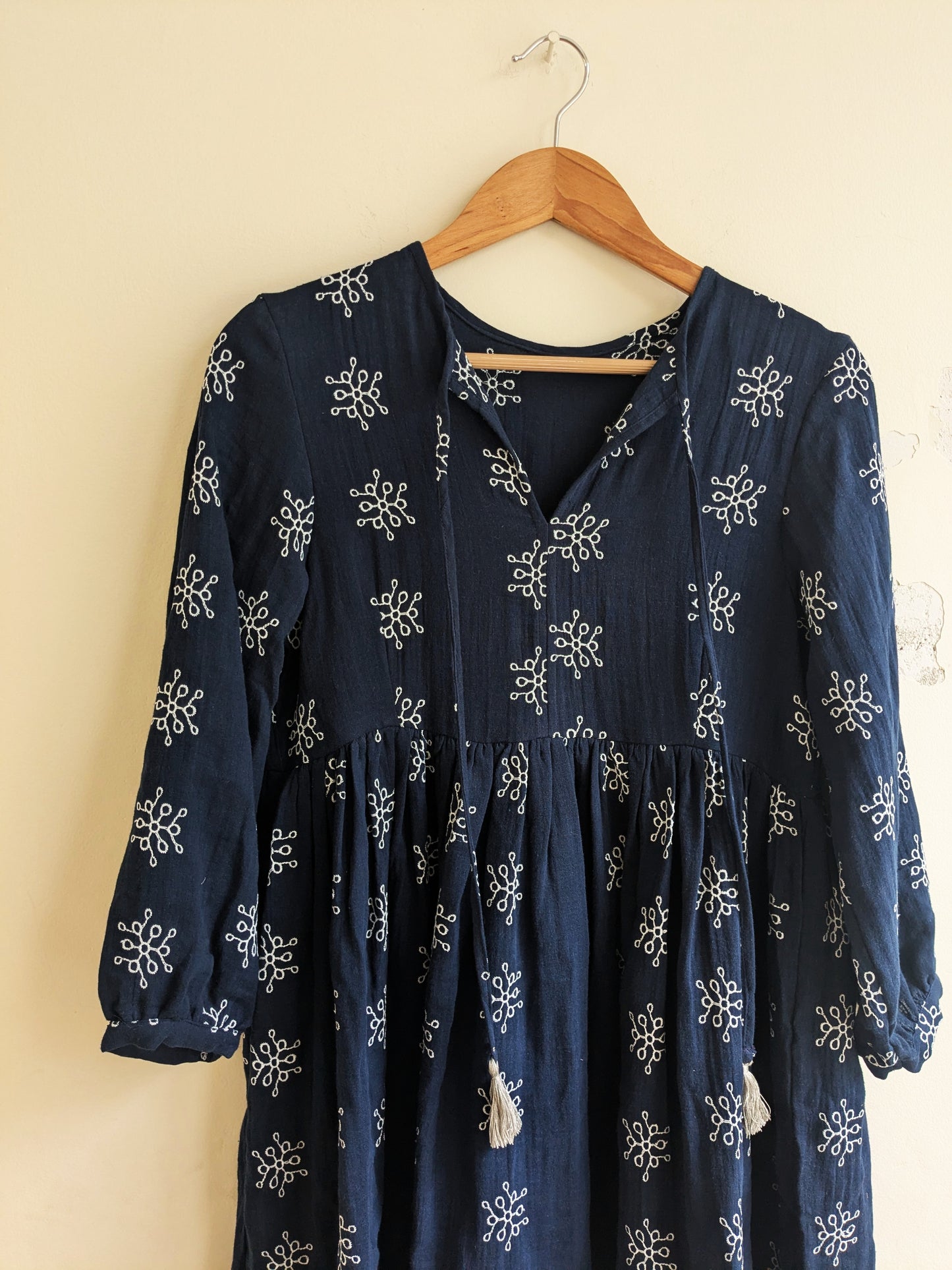 The Jemma Dress | Cotton | Navy