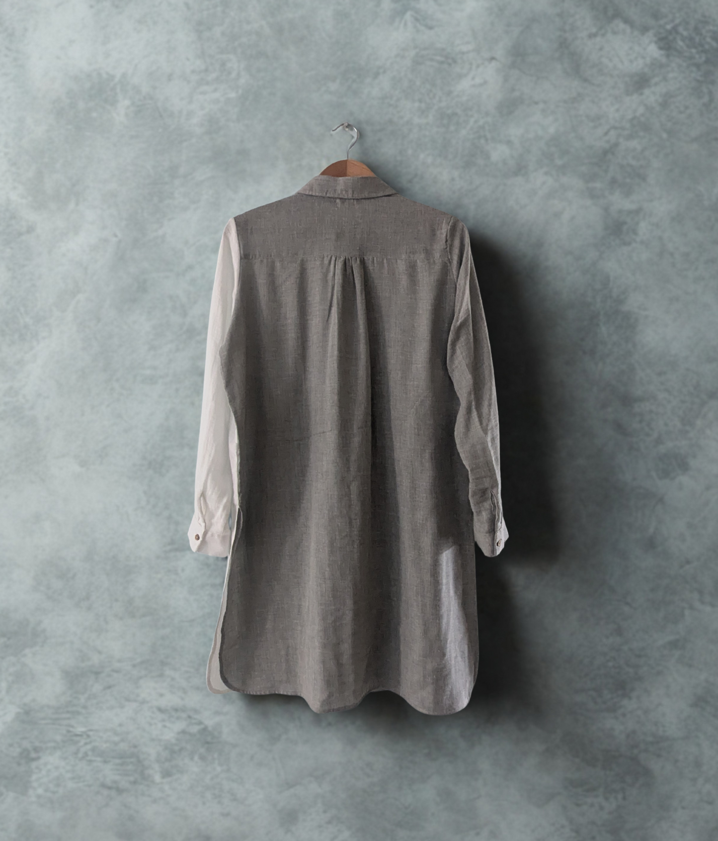 Chemise surdimensionnée pour femmes | Impression en bloc | Bleu foncé