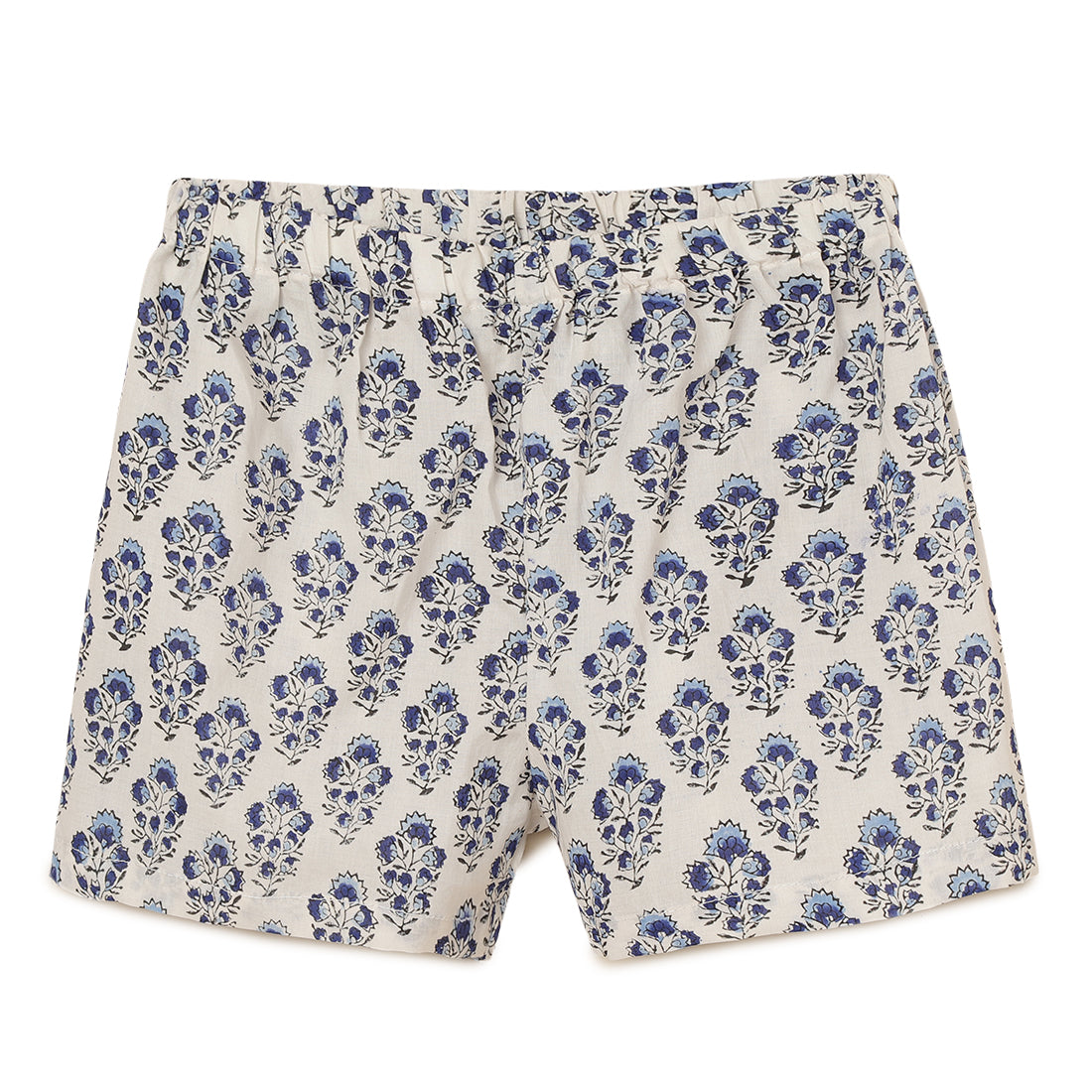 Girls Top and Shorts Set Dark Blue Block Print 2 yrs to 6 yrs - Shorts