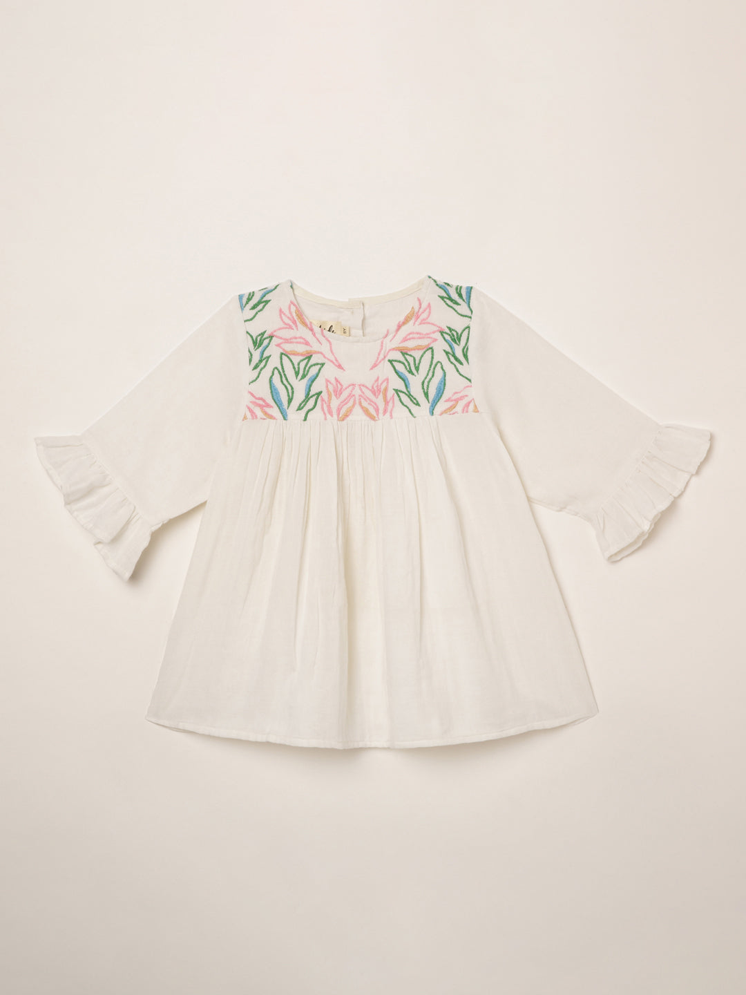Embroidered Girls Top | Organic Cotton | 1 yr  to 8 yrs - Front