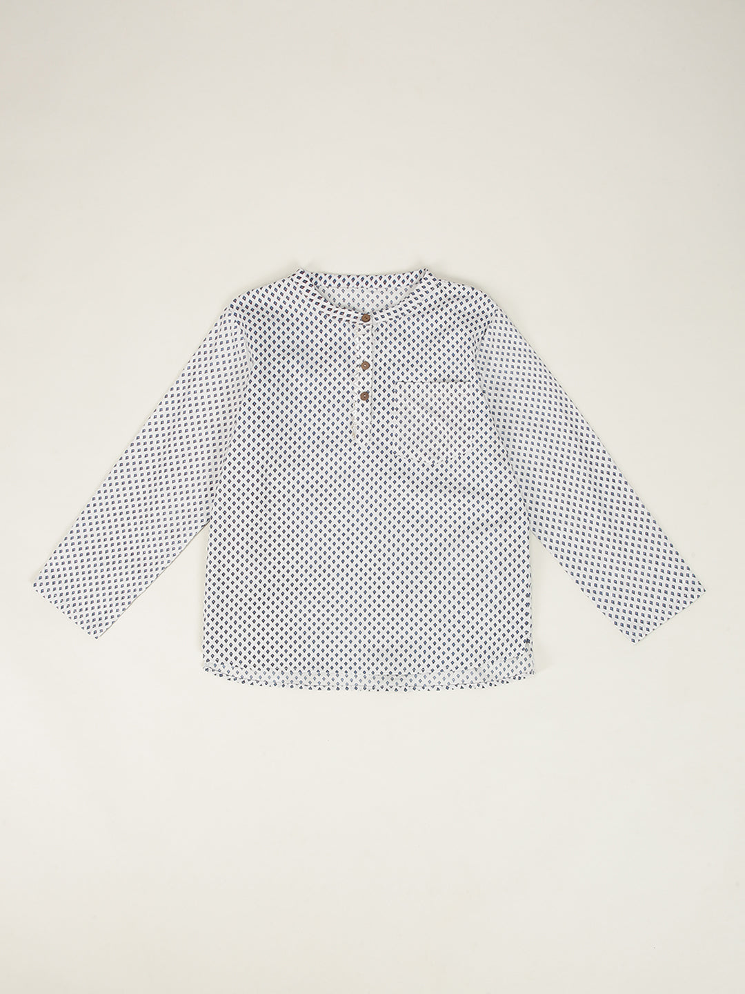 Boys Cotton Shirt Full Sleeves Grey Bud - 2 yrs to 12 yrs - Front