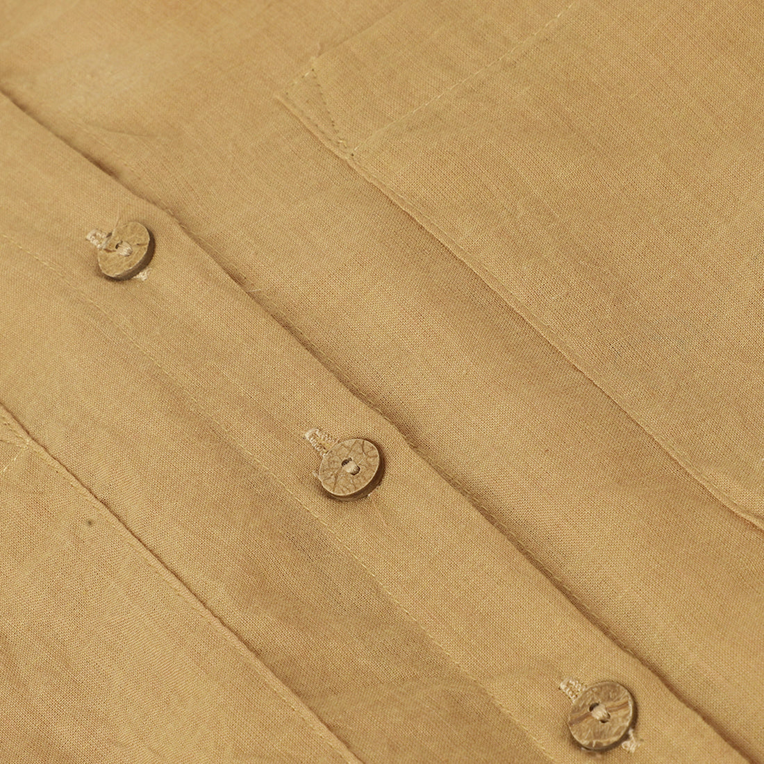 Women's Basic Cotton Shirt Peach - Close-up