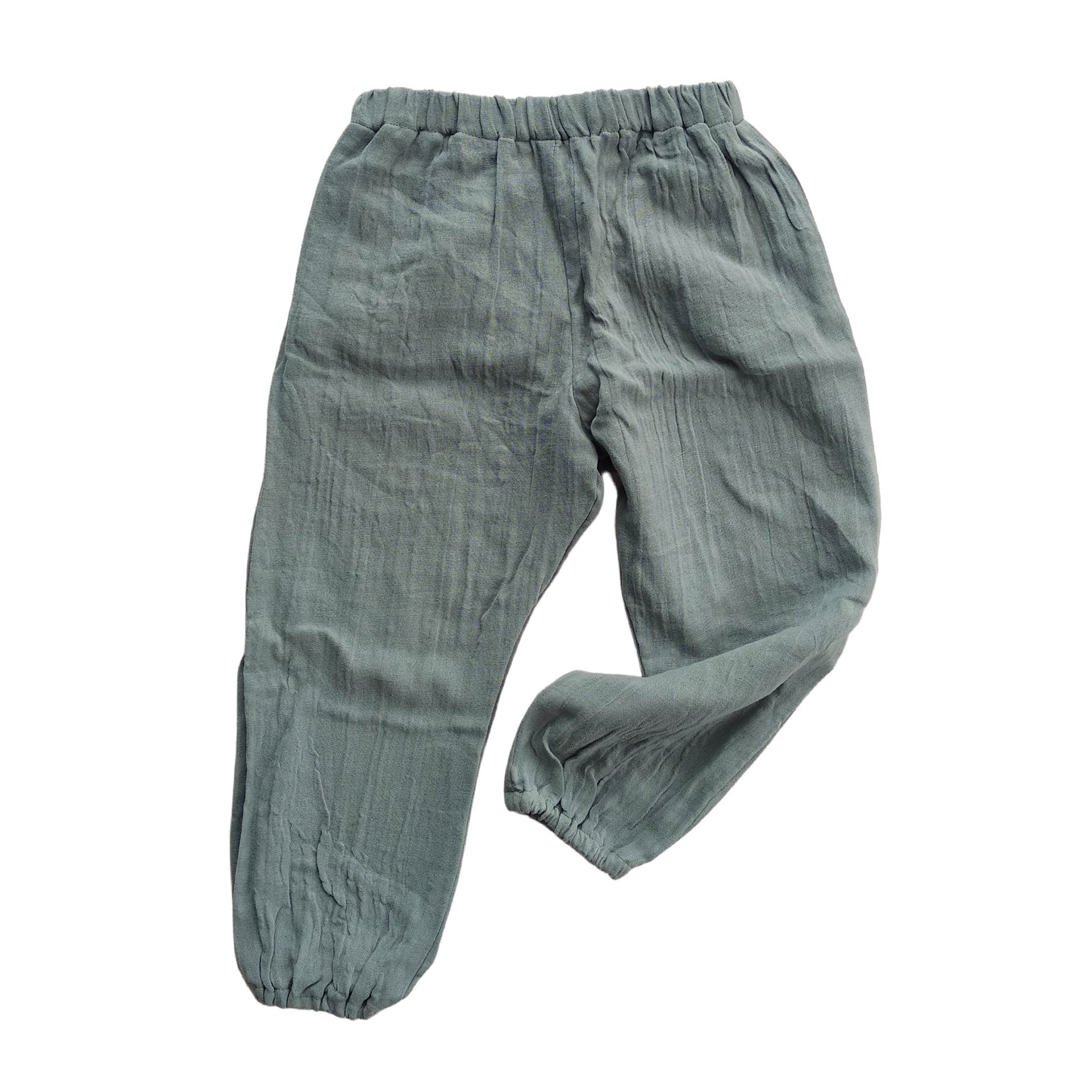 Pantalon ballon unisexe en coton bio gris clinquant