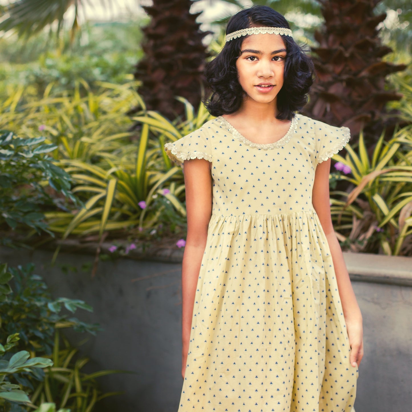 Girls Clover Print Dress - 4 yrto 12 yrs - Front