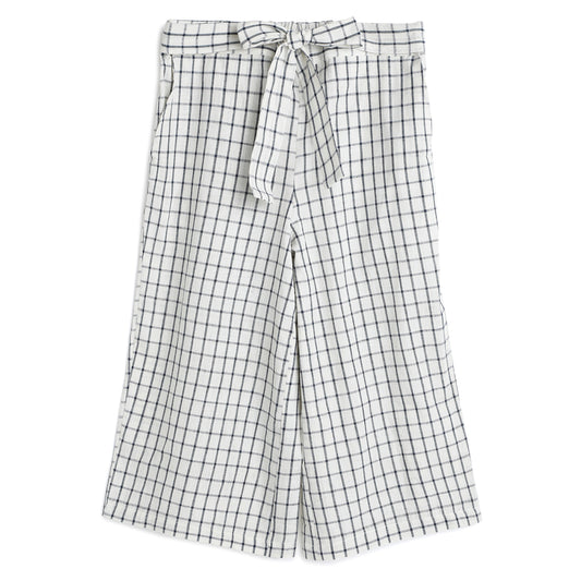 Cotton Zen pant Blue Checks - Front Image