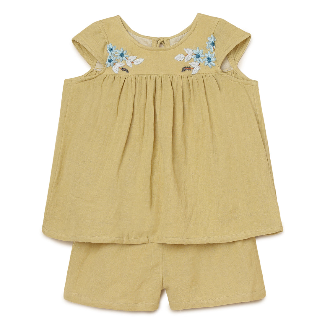 Girls Embroidered Top and Shorts - 2 yrs to 6 yrs - Full set