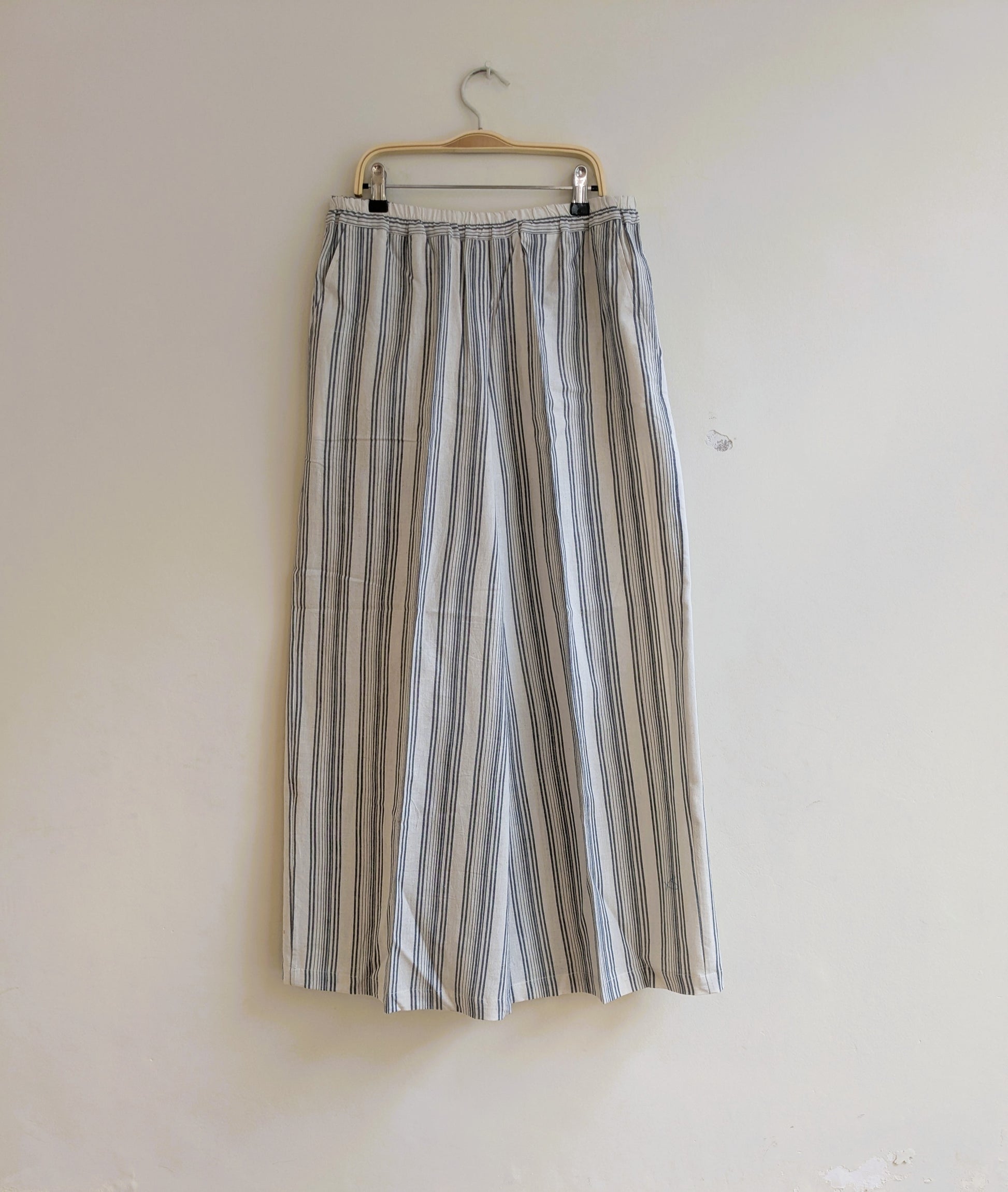 Women's handloom cotton wide legged pants - full image