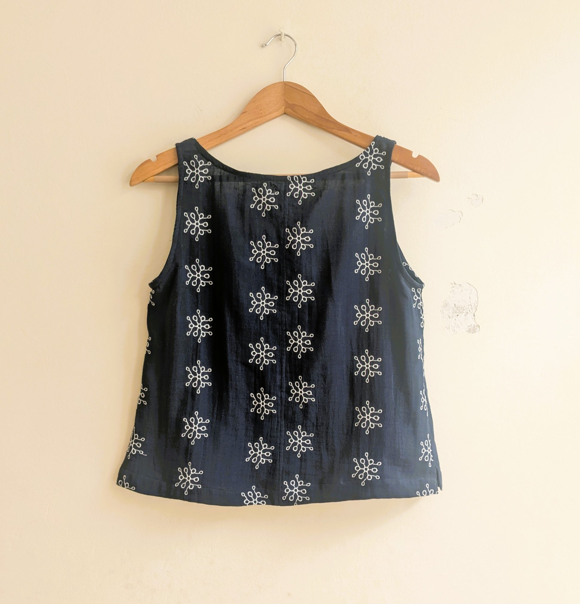 Women's tank top in navy blue - back image
