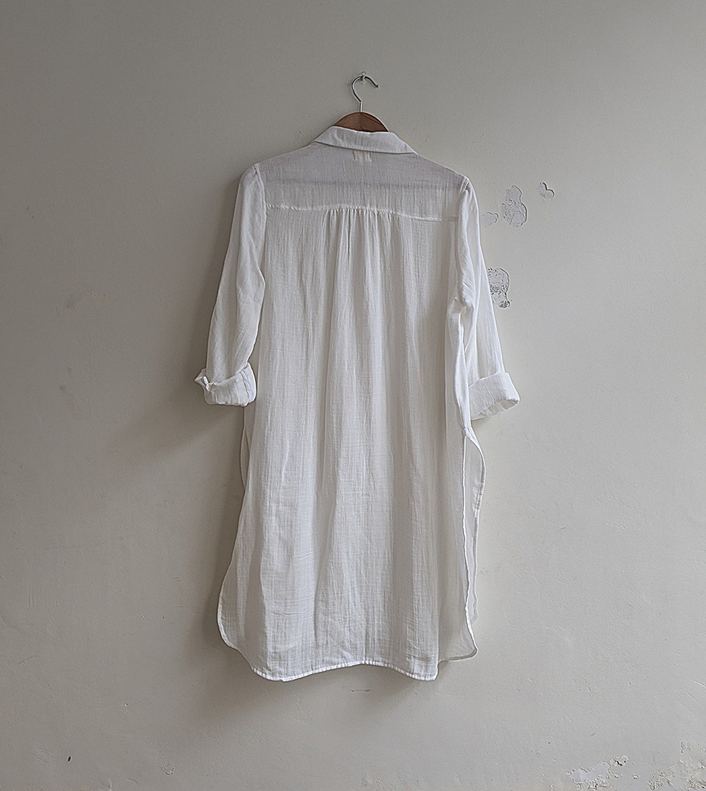 Chemise surdimensionnée pour femmes | Impression en bloc | Bleu foncé 