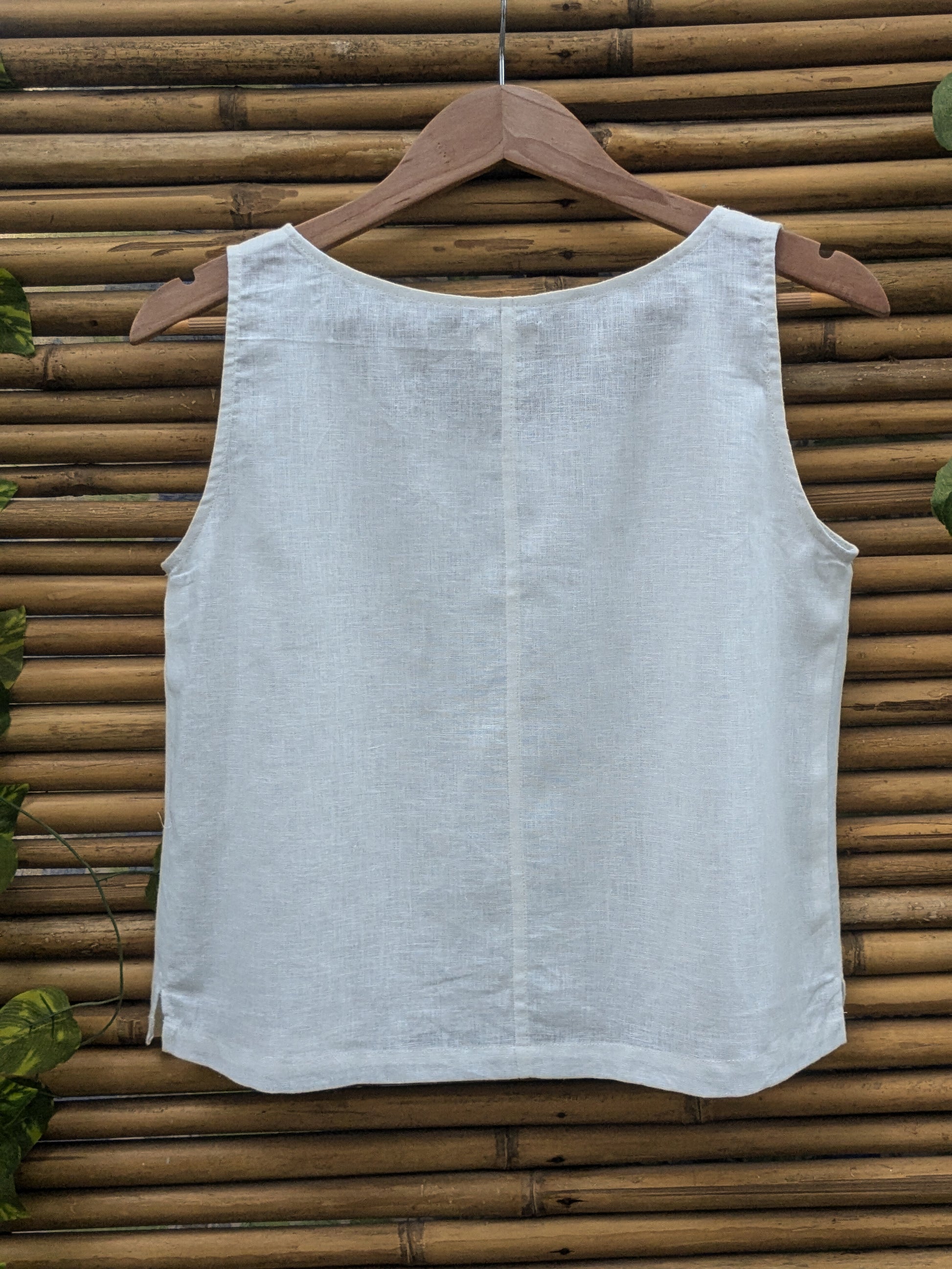 Women's Tank Top - Linen White - Back Image