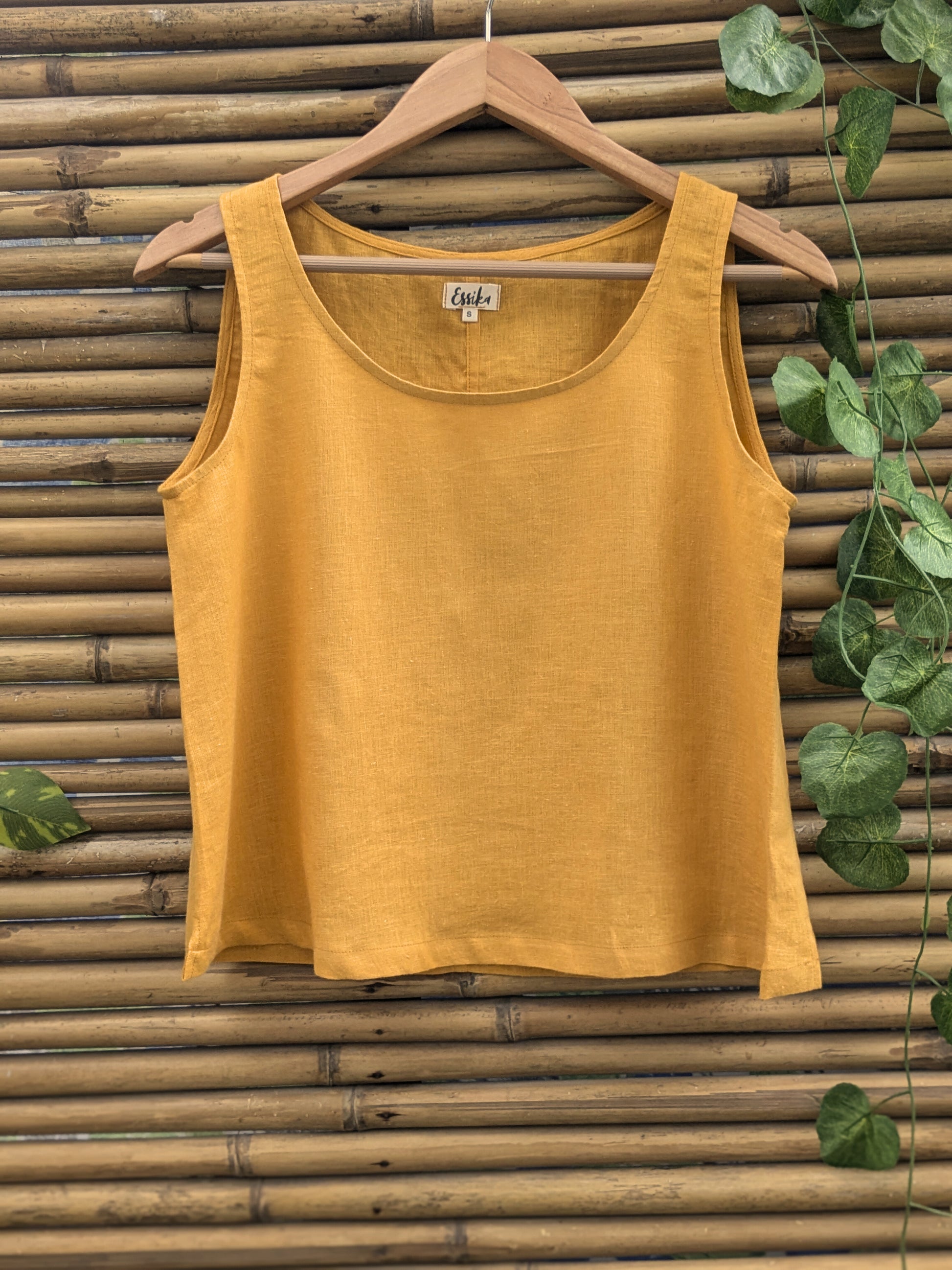 Women's Tank Top - Linen Mustard - Front Image