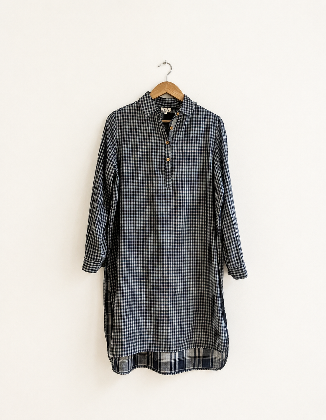 Women's Regular Kurta | Cotton | Navy Square