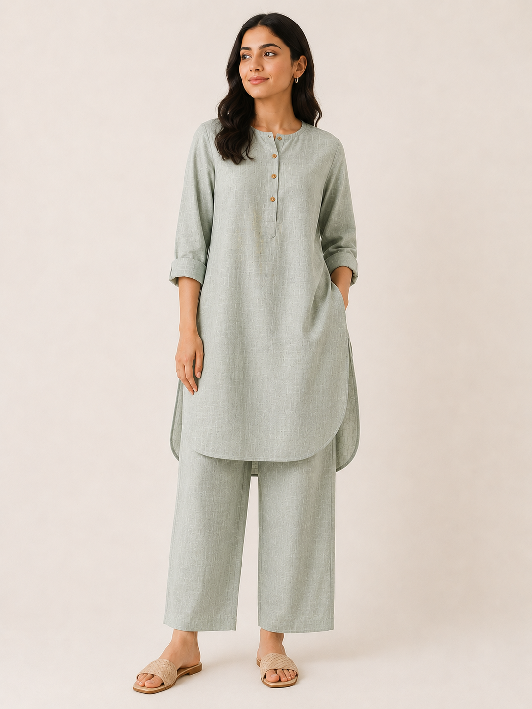 Ensemble de coordination pour femmes | Impression en bloc | Bombay Sapphire