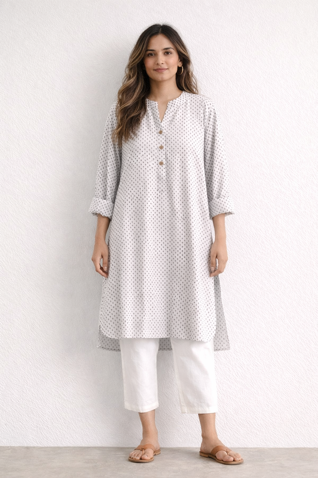 Women's Regular Kurta | Cotton  | Blue Bud