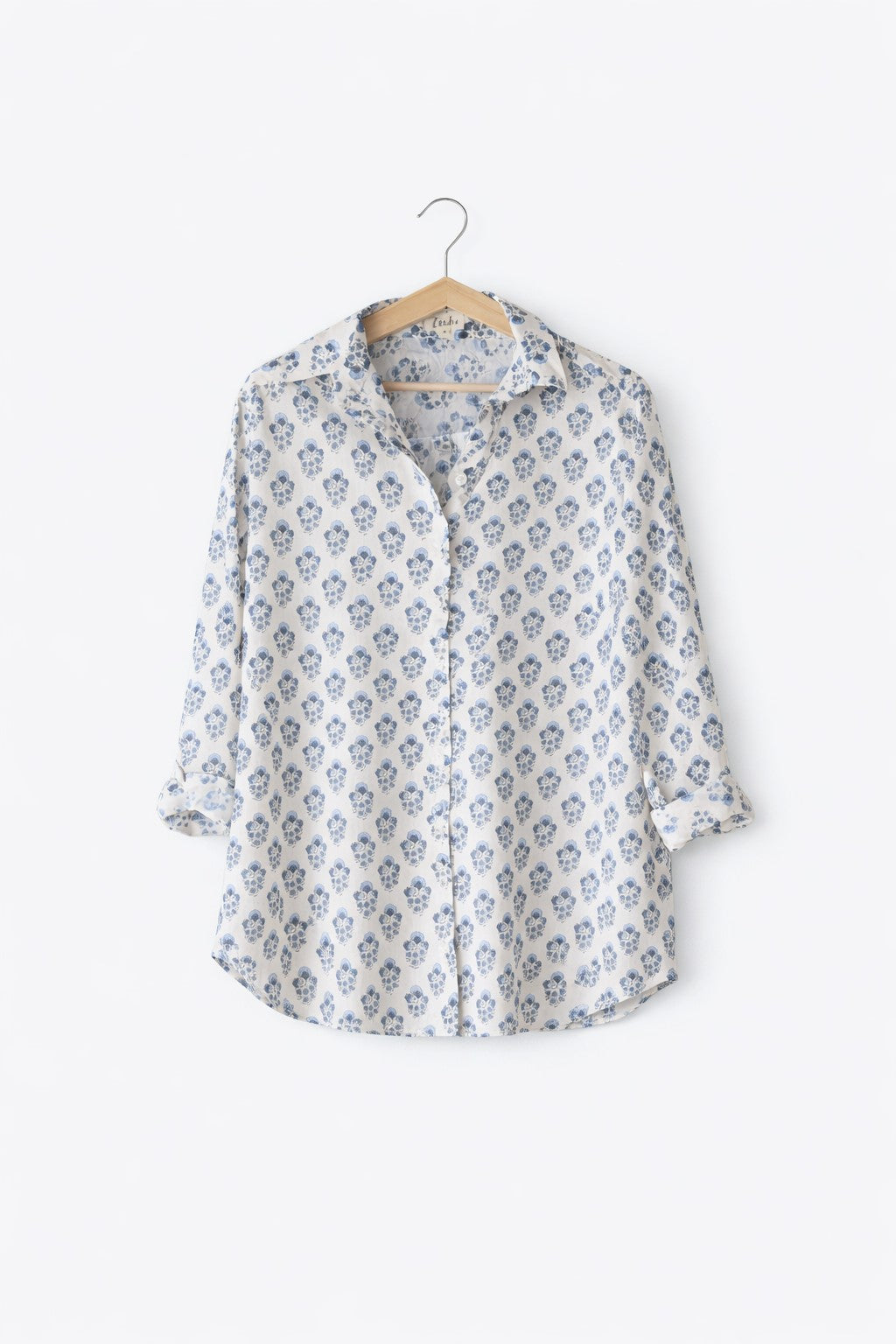 Women's shirt and pants | Block Print | Bombay Sapphire