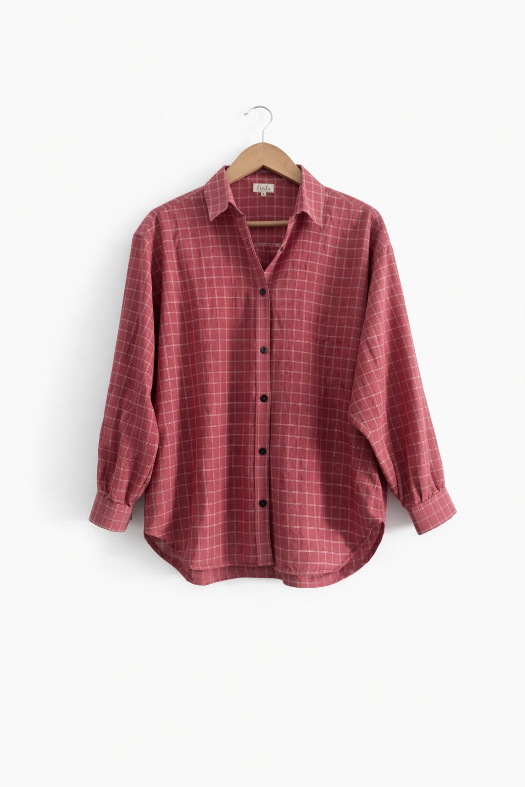 Women's Oversized Shirt | Handloom Cotton | Red Checks