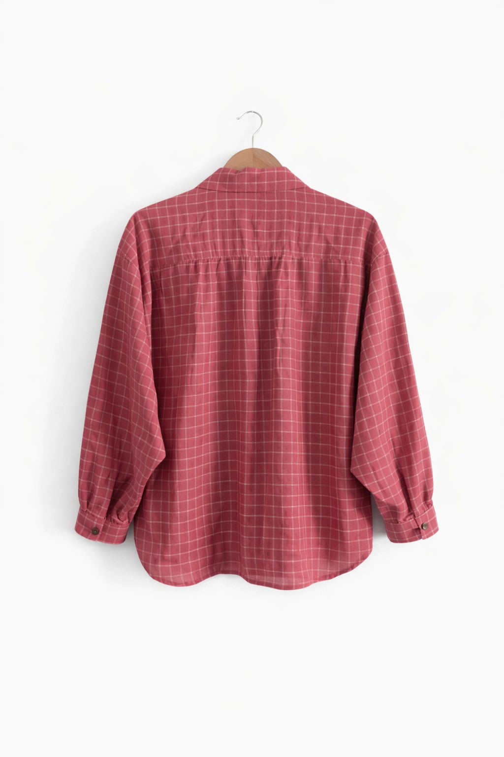 Women's Oversized Shirt | Handloom Cotton | Red Checks