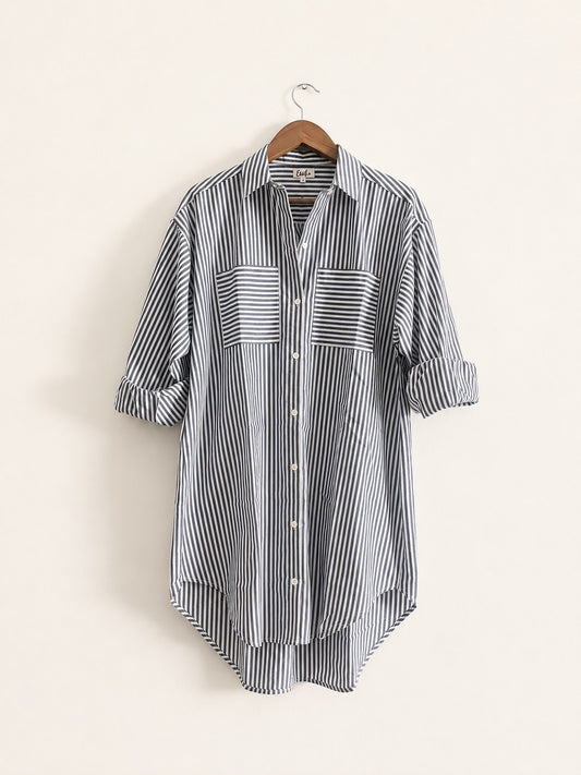Women's Shirt Dress | Stripes | Helen