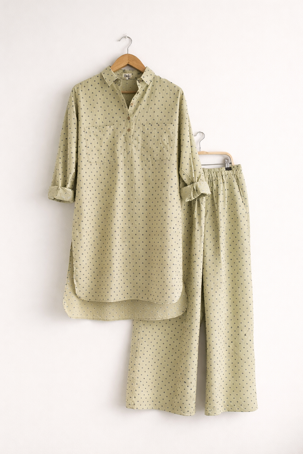 Women's Oversized Kurta Set | Block Print | Lemon Clover