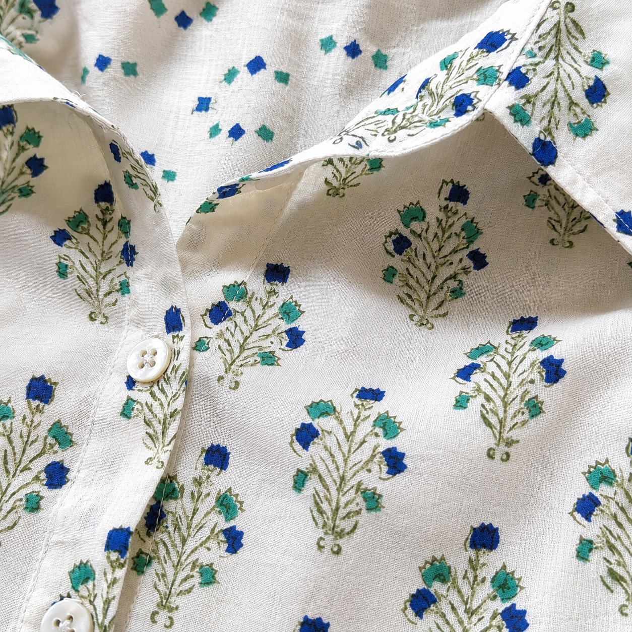 Women's Coord Set | Block Print | Teal & Indigo