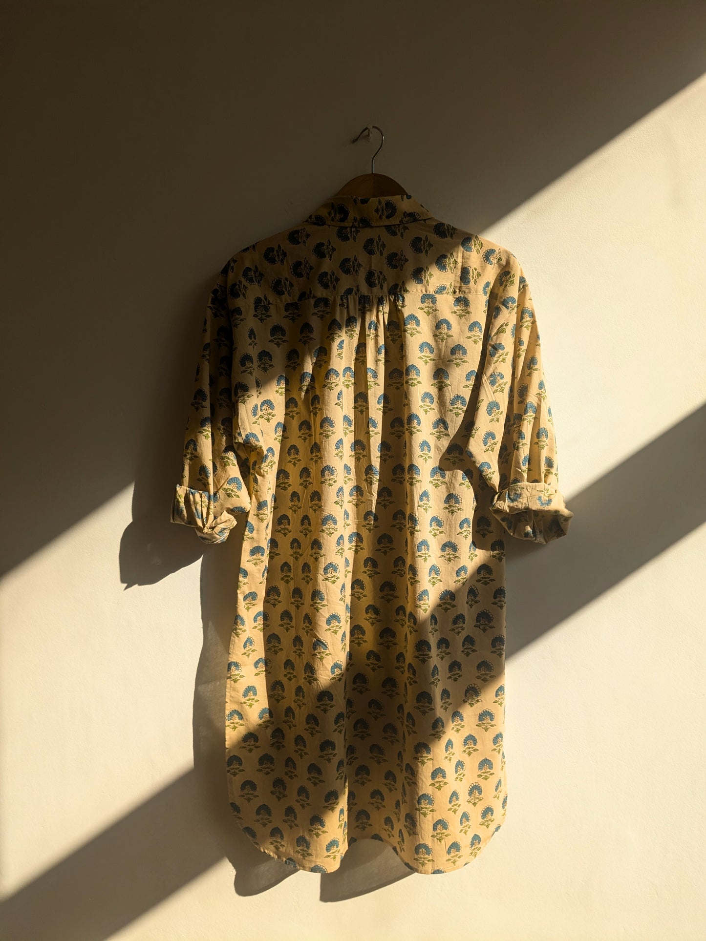 Women's Oversized Kurta | Block print | Turmeric