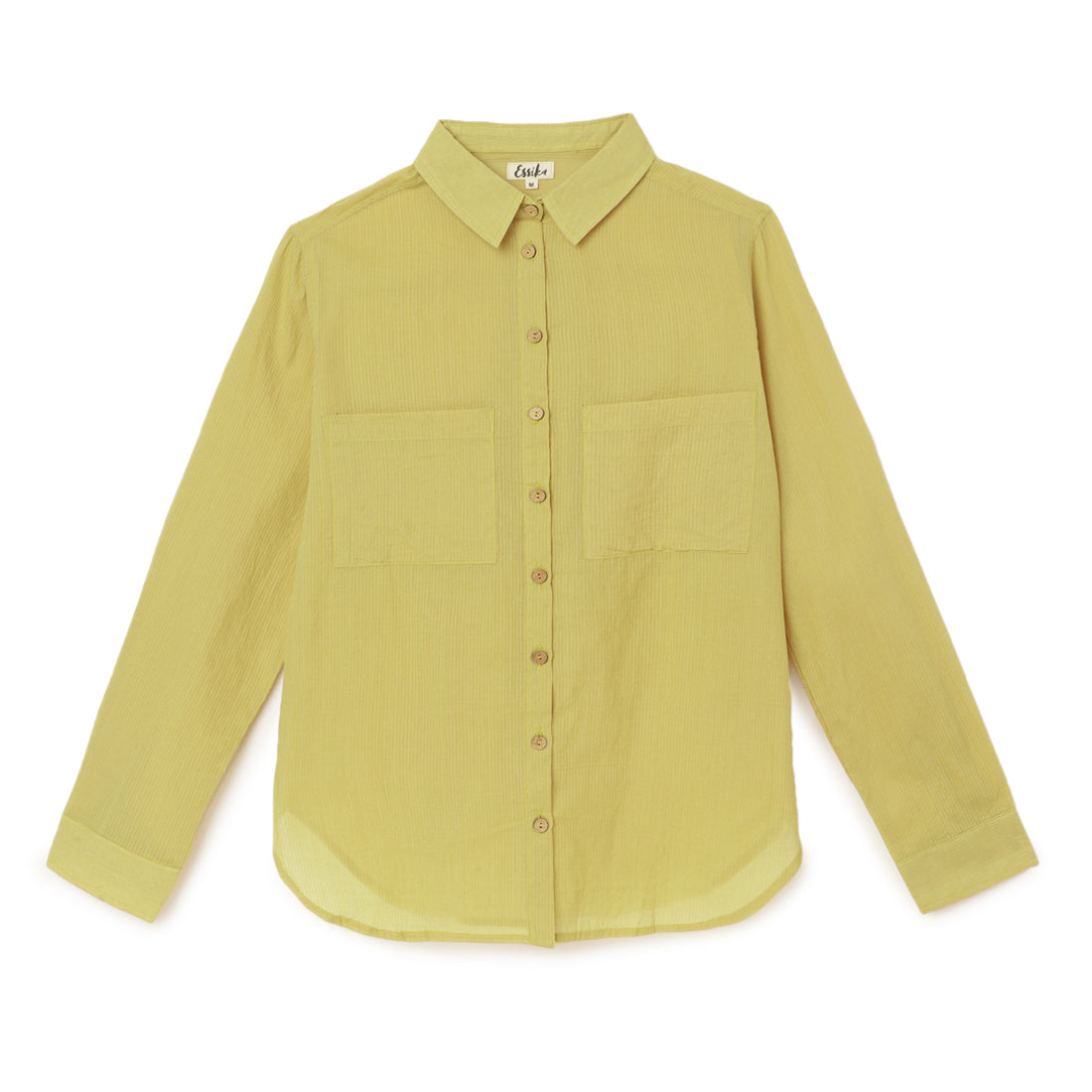 Women's Basic Cotton Shirt Lemon - Front