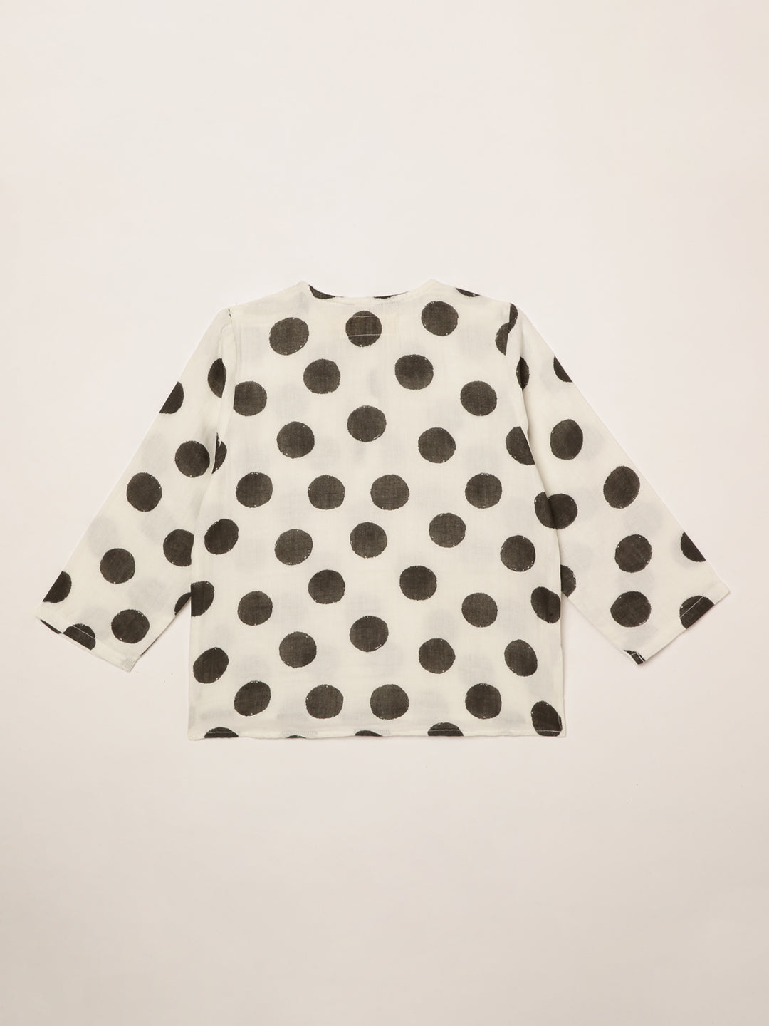 Boys cotton shirt in polka dots 1yr to 8 yrs- Back