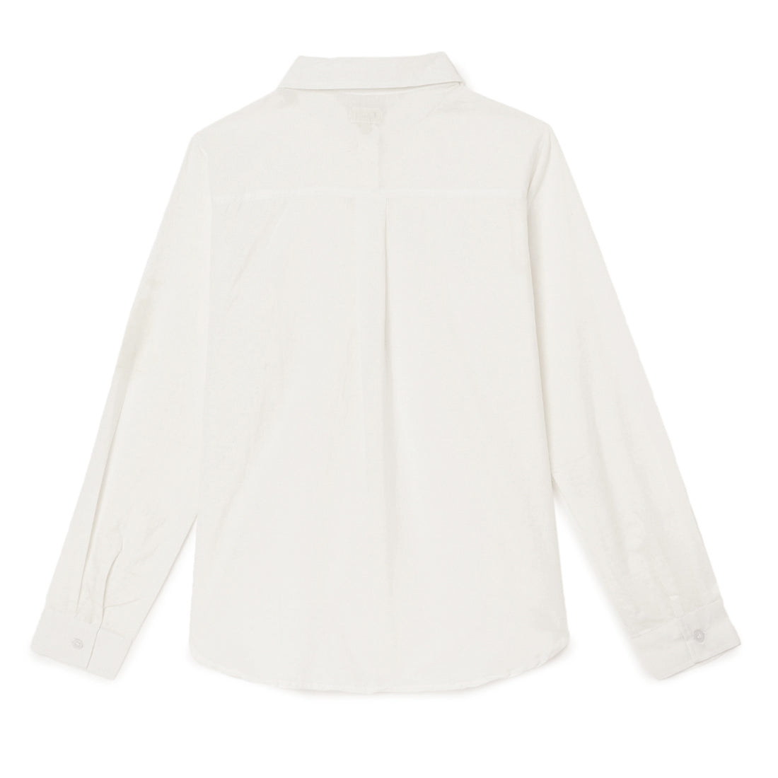 Women's Basic Cotton Shirt White - Back