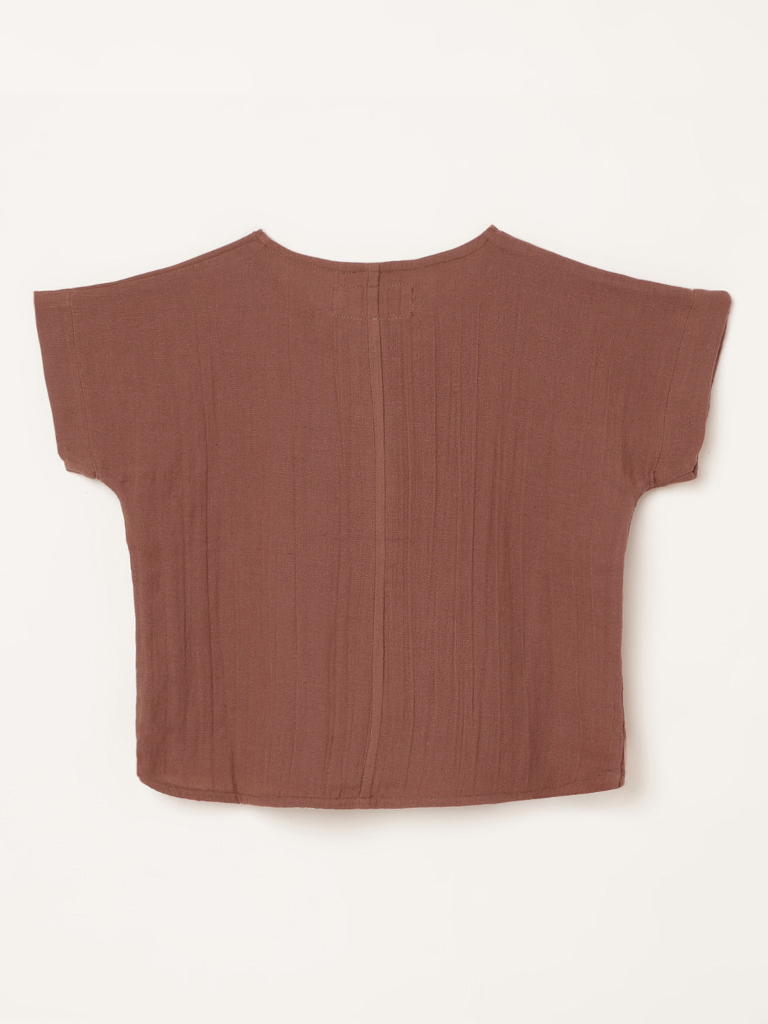 Boys Cotton Rust Brown Shirt | 1 Yr to 8 Yrs -Back