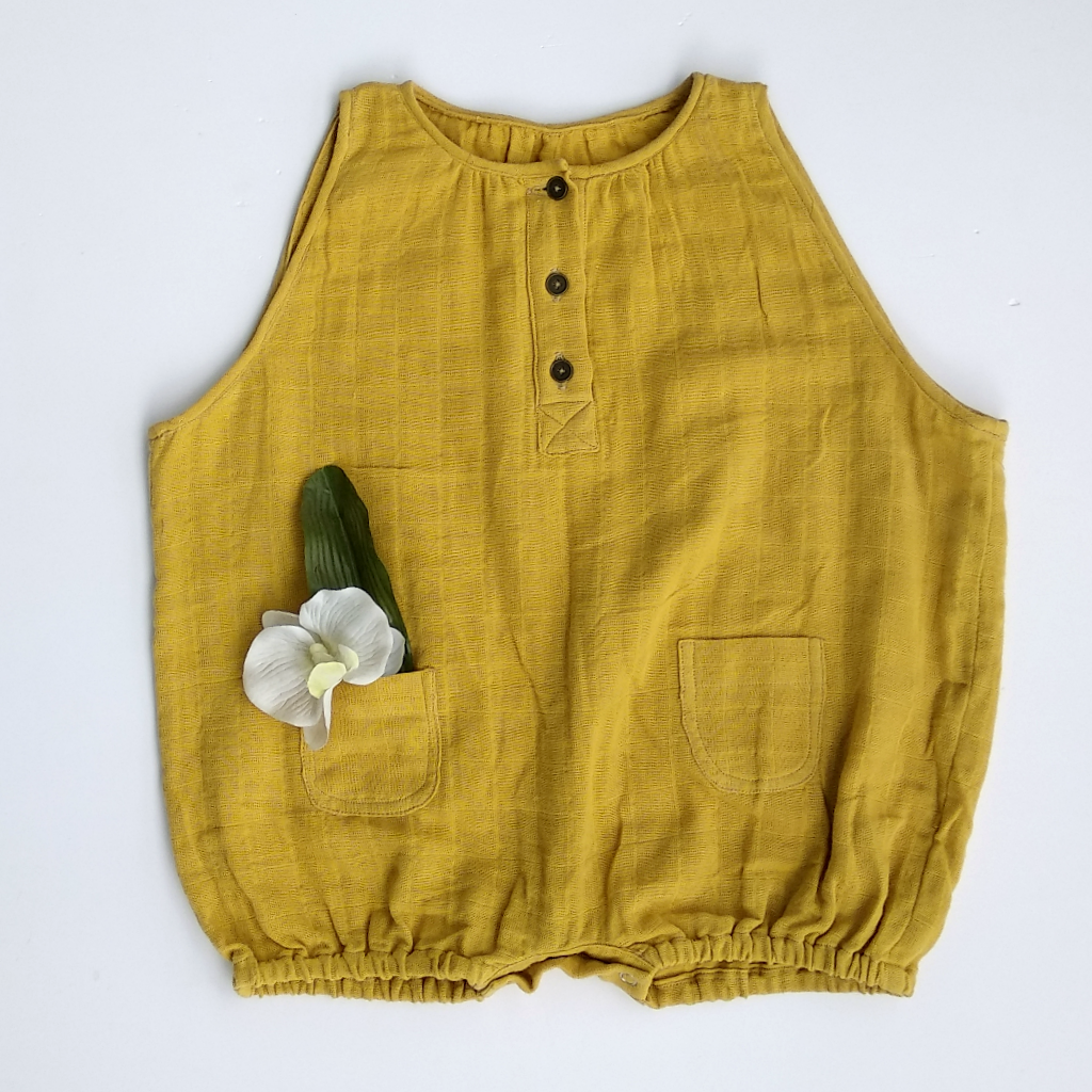 Rompers for Baby boys and girls, Marigold, 06 m - 3 yrs - Front